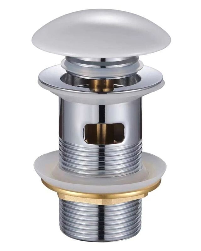 Изображение товара Донный клапан Orange с переливом, клик-клак, белый, 1 1/4, Германия