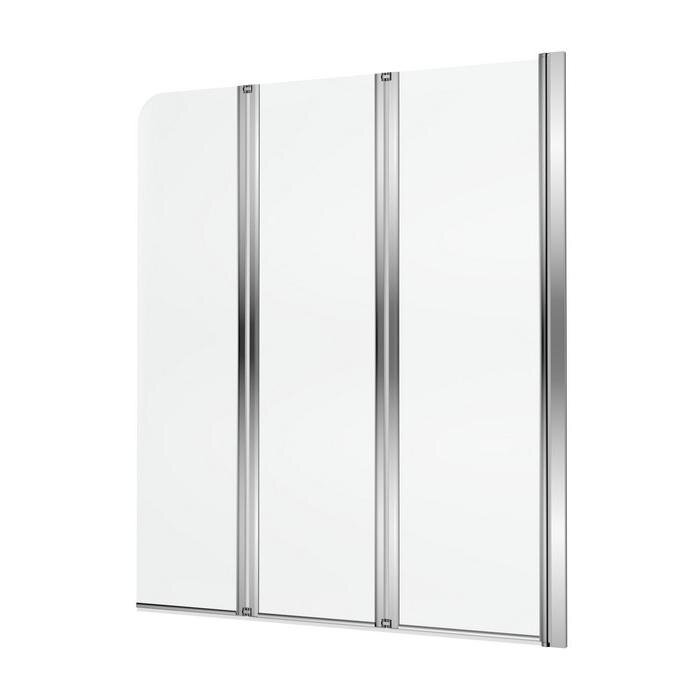 Изображение товара Шторка для ванны Excellent Fliper 120 см с хромовым профилем и защитой Double Safe Glass