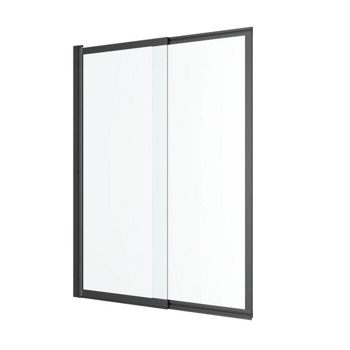 Изображение товара Душевая шторка для ванны Excellent Liner 110 см раздвижная стекло алюминий черный матовый