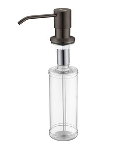 Изображение товара Дозатор встраиваемый для жидкого мыла Paulmark Rein D002-GM вороненая сталь 350 мл