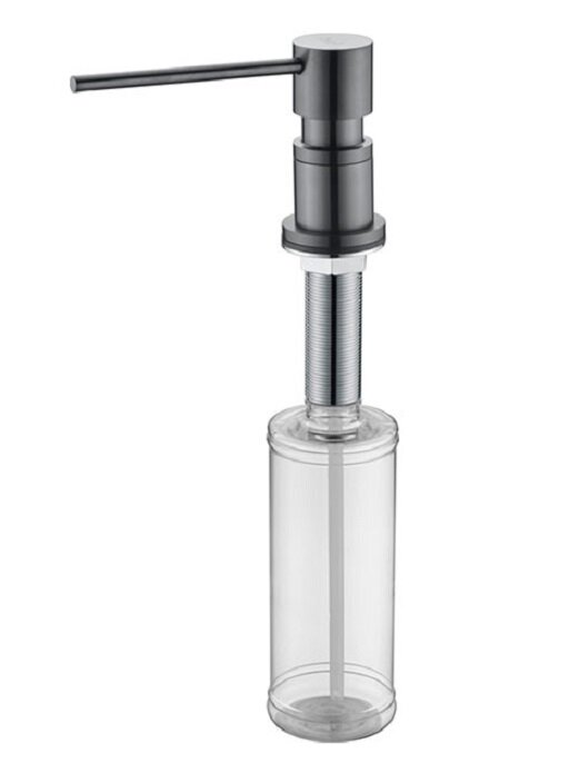 Изображение товара Дозатор встраиваемый для жидкого мыла Paulmark Kraft D003-GM, вороненая сталь