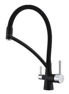 Изображение товара Смеситель Paulmark Siegen Si213111-401 для кухонной мойки, с подключением к фильтру, антрацит