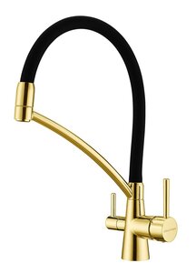 Изображение товара Смеситель Paulmark Siegen Si213111-G для кухонной мойки, с подключением к фильтру, золото