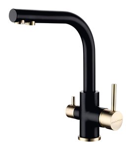 Изображение товара Смеситель Paulmark Essen Es213011-401BR для кухонной мойки, с подключением к фильтру, антрацит-бронза