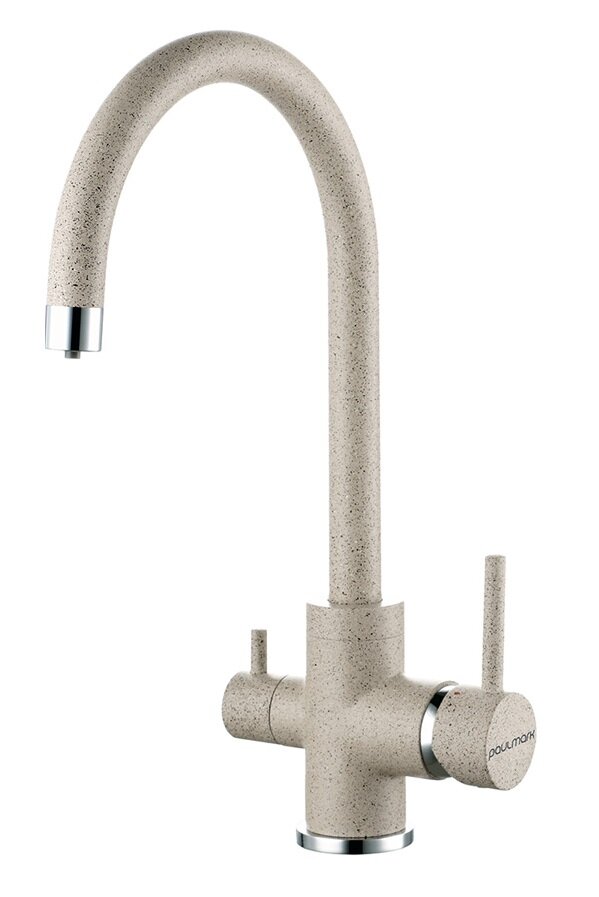 Изображение товара Смеситель Paulmark Essen Es213211-302 для кухонной мойки, с подключением к фильтру, песочный