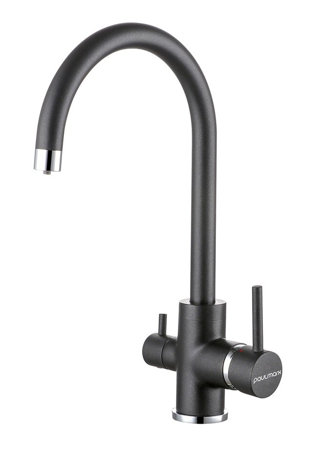 Изображение товара Смеситель Paulmark Essen Es213211-BLM черный для кухонной мойки с фильтром