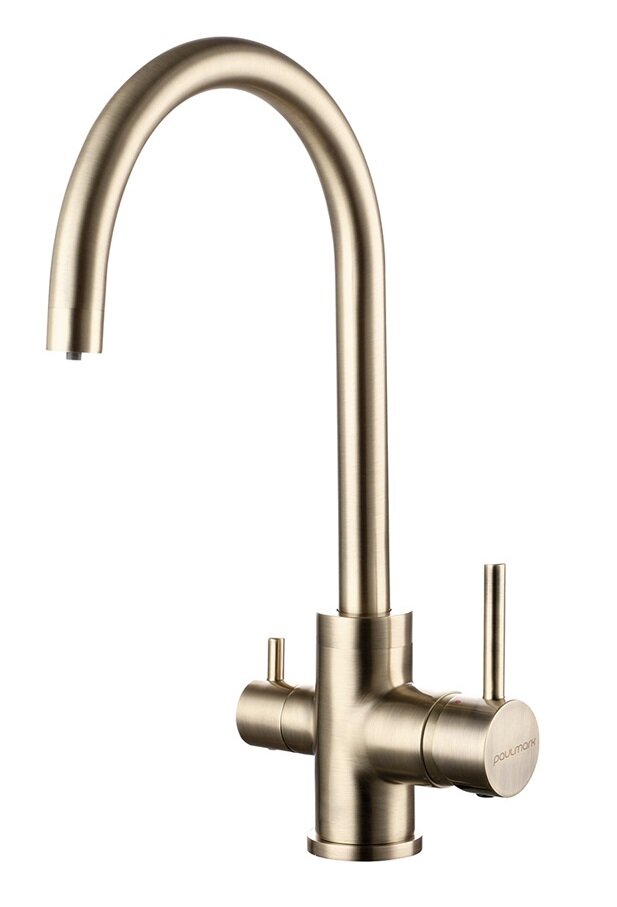 Изображение товара Смеситель для кухонной мойки Paulmark Essen Es213211-BR бронза с подключением к фильтру