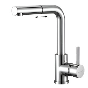 Изображение товара Смеситель Paulmark Kassel Ka214311-CR для кухонной мойки, с выдвижным изливом, хром