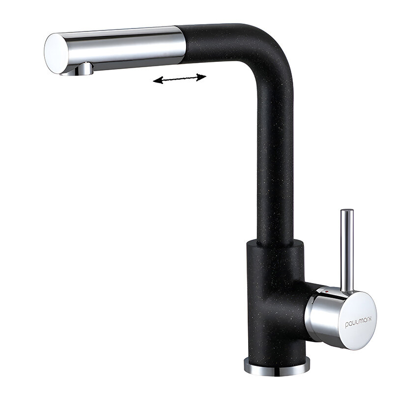 Изображение товара Смеситель Paulmark Kassel Ka214311-308 черный с выдвижным изливом