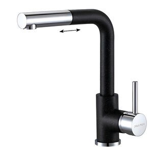 Изображение товара Смеситель Paulmark Kassel Ka214311-308 для кухонной мойки, с выдвижным изливом, черный