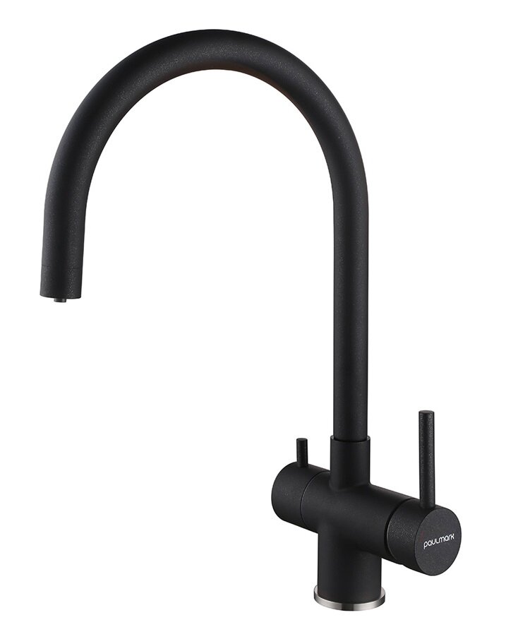 Изображение товара Paulmark Heller He213218-BLM: кухонный смеситель с фильтром, черный
