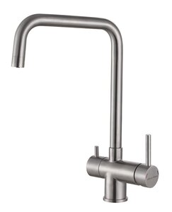 Изображение товара Смеситель Paulmark Wetter We213030-BS для кухонной мойки, с подключением к фильтру, брашированная сталь