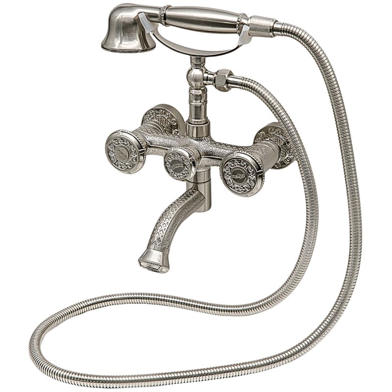 Изображение товара Смеситель Milacio Almeria MC.301.SL для ванны и душа, с душевым гарнитуром, цвет серебро