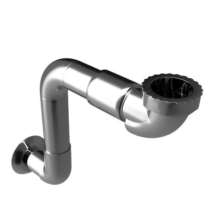 Изображение товара Сифон для раковины и биде Excellent, хром, Польша, 36 л/мин