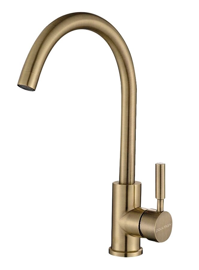 Изображение товара Смеситель для кухонной мойки Paulmark Holstein бронза 24.3 см поворотный