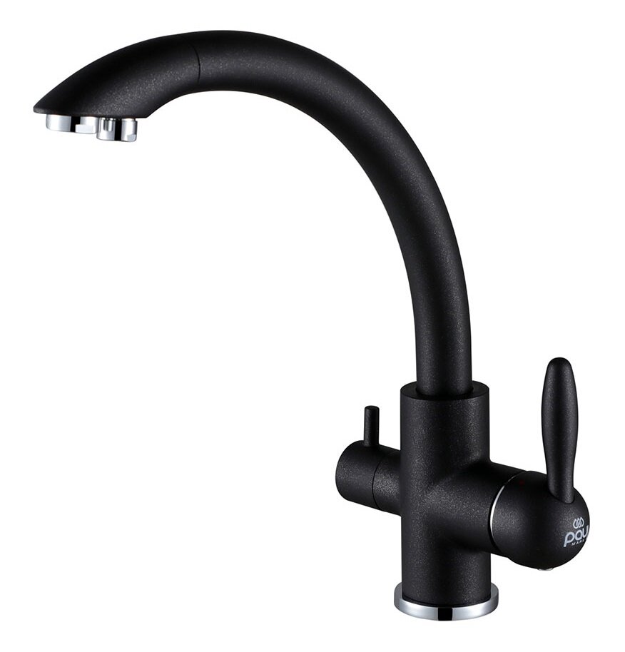 Изображение товара Смеситель Paulmark Essen Es213001-BLM для кухонной мойки черный