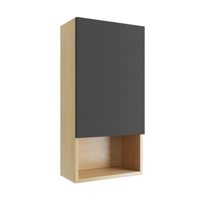 Изображение товара Шкаф подвесной Excellent Tuto 40 см, с дверцей, черный/дуб, левый, MLEX.0105.400.BLGR