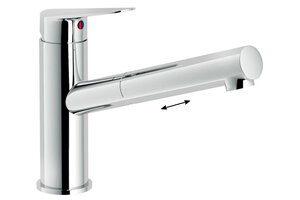 Изображение товара Смеситель Nobili Blues BS101117CR для кухни, с вытяжным изливом, цвет хром