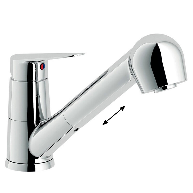 Изображение товара Смеситель Nobili Blues BS101127CR с вытяжным изливом, хром