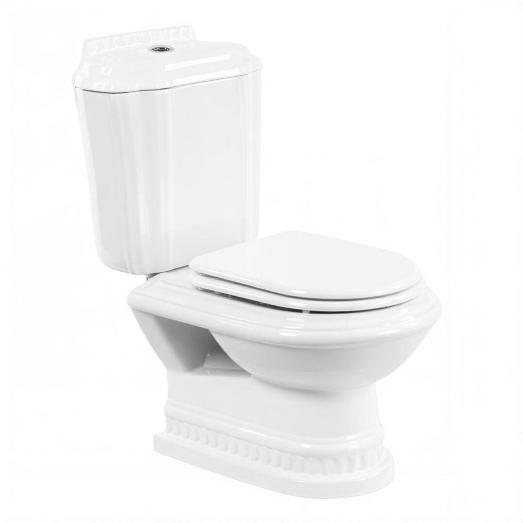 Изображение товара Напольный унитаз Cezares King Palace CZR-163-T, сиденье SoftClose, в комплекте с крепежом, белый Изображение товара Напольный унитаз Cezares King Palace CZR-163-T, сиденье SoftClose, в комплекте с крепежом, белый