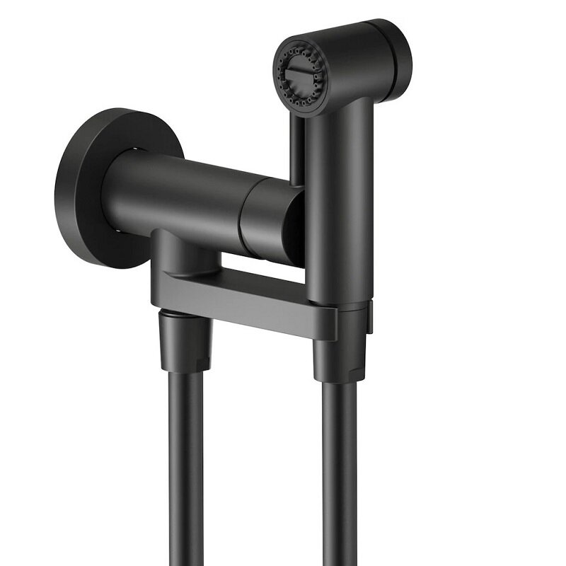 Изображение товара Гигиенический душ с черным матовым смесителем Nobili AV00600BM