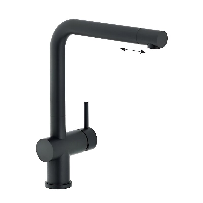 Изображение товара Смеситель для кухни Nobili Live LV00113BM черный матовый 25 см с поворотным изливом