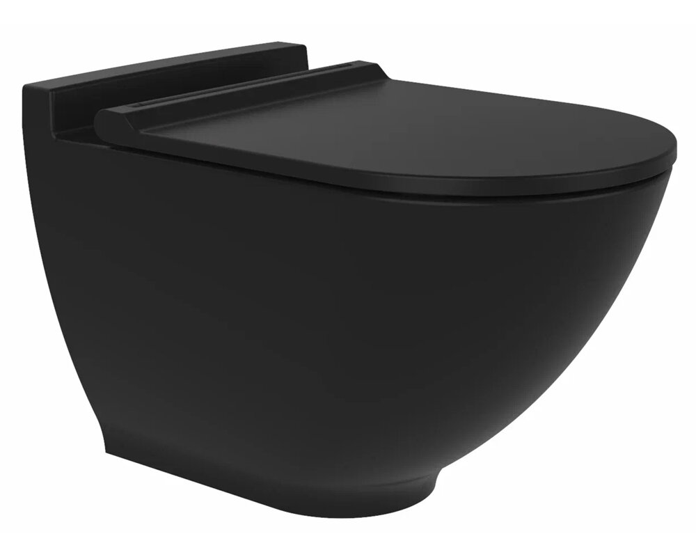 Изображение товара Подвесной безободковый унитаз Bien Harmony черный матовый с микролифтом