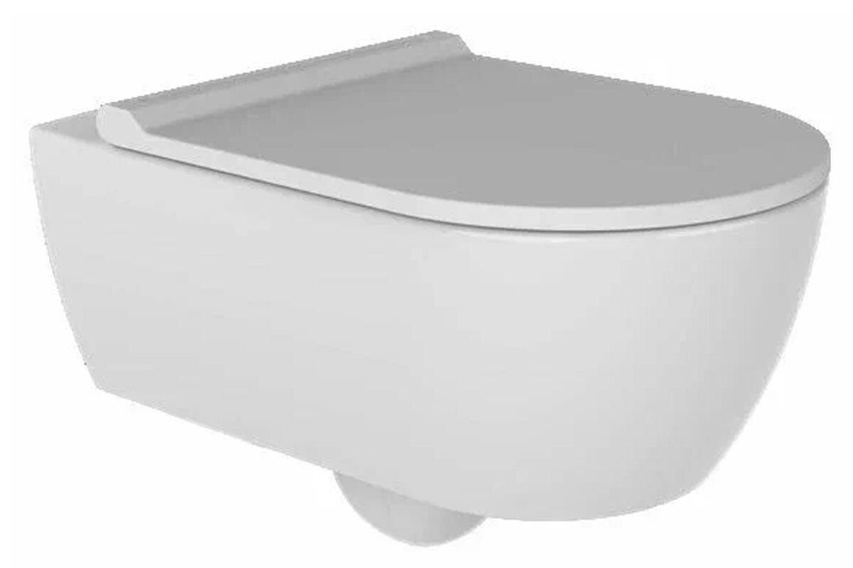 Изображение товара Подвесной безободковый унитаз Bien Melville с биде и крышкой микролифт