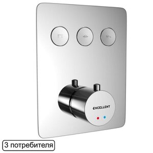 Изображение товара Смеситель Excellent Krotos AREX.8046CR для душа, термостатический, встраиваемый, хром