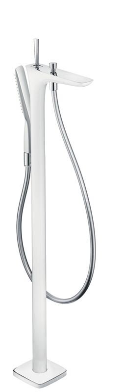 Изображение товара Смеситель Hansgrohe PuraVida 15473400 для ванны и душа, белый/хром