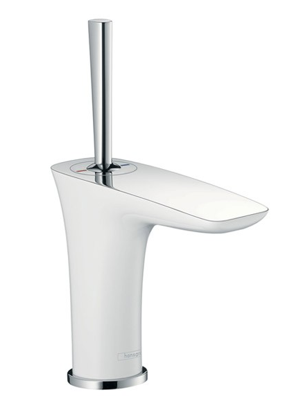Изображение товара Смеситель Hansgrohe PuraVida 15075400: белый/хром, однорычажный, 10.2 см излив