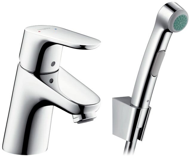 Изображение товара Смеситель для раковины с гигиеническим душем Hansgrohe Focus E2 хром