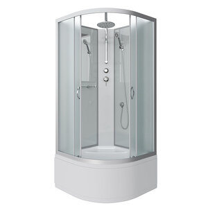 Изображение товара Душевая кабина Niagara Classic 80 x 80 х 210-240 см, профиль серебро, стекло матовое, NG-2307-14BKT