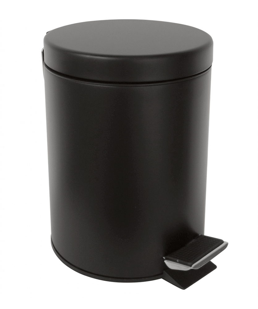 Изображение товара Ведро для мусора Bemeta 3 л с педалью, черный, 104315020