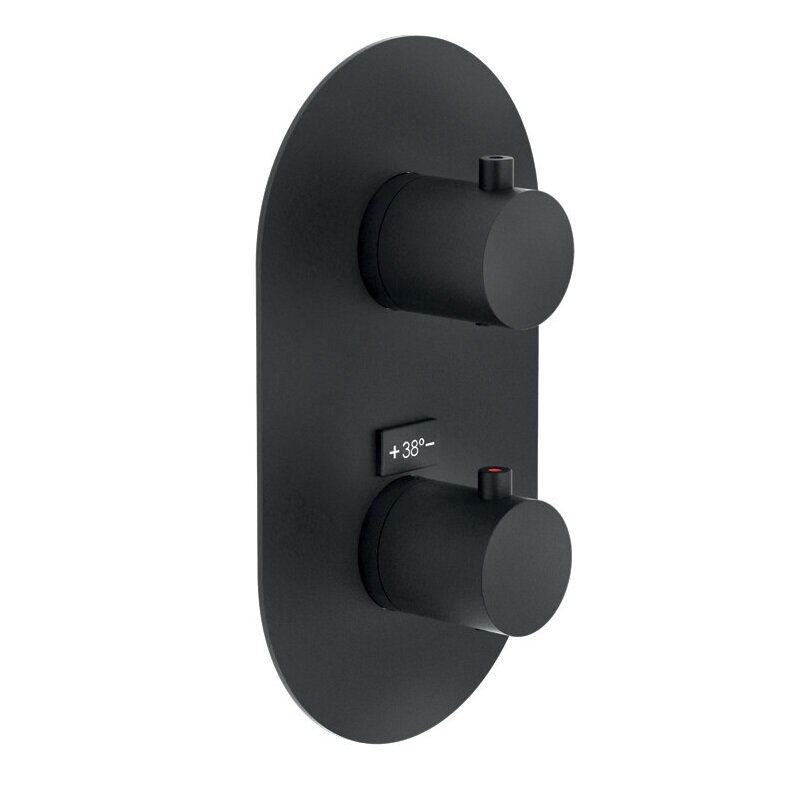 Изображение товара Смеситель Nobili Live WE00102/TBM для ванны и душа, термостатический, на 2 потребителя, цвет черный матовый
