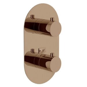 Изображение товара Современный термостатический смеситель Nobili Live для ванны и душа красное золото