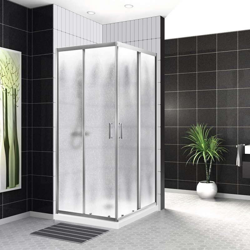 Изображение товара Душевой уголок BelBagno 100 х 100 х 195 см, профиль хром, стекло шиншилла, UNO-195-A-2-100-CH-CR Изображение товара Душевой уголок BelBagno 100 х 100 х 195 см, профиль хром, стекло шиншилла, UNO-195-A-2-100-CH-CR