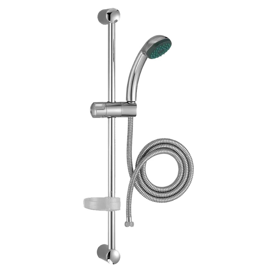 Изображение товара Душевой гарнитур Jacob Delafon Basic 1 E14325-CP, хром, со штангой 75 см Изображение товара Душевой гарнитур Jacob Delafon Basic 1 E14325-CP, хром, со штангой 75 см