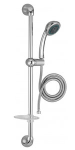 Изображение товара Душевой гарнитур Jacob Delafon Basic 2 E14330-CP, хром, со штангой 75 см