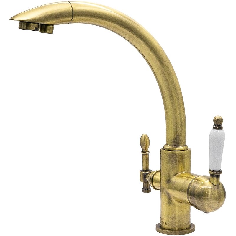 Изображение товара Смеситель для кухни Milacio Castellon Ceramic MC.513.BR бронза с подключением к фильтру