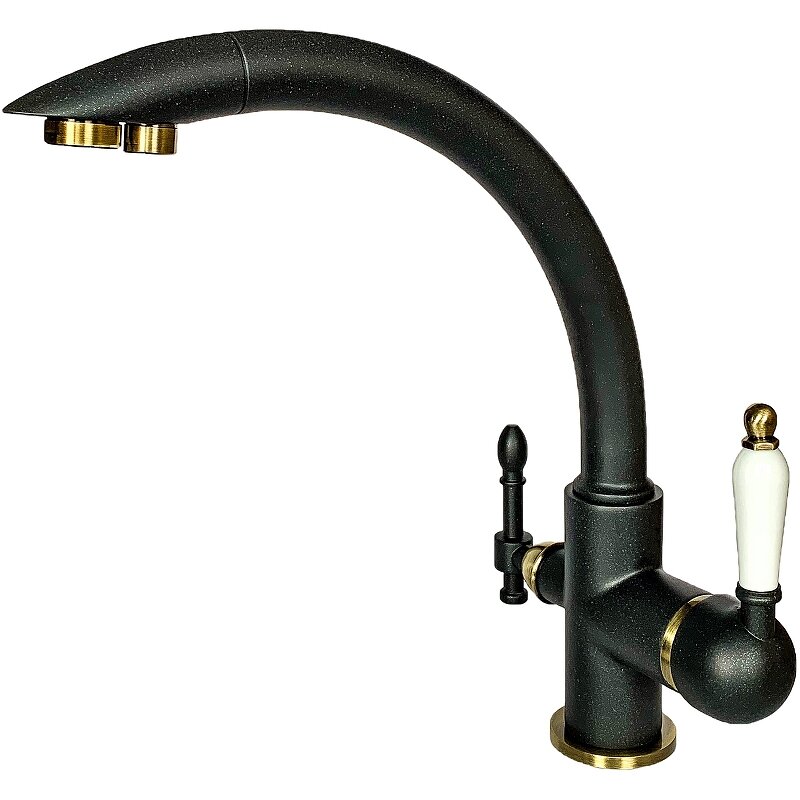 Изображение товара Milacio MC.513.ABR: смеситель для кухонной мойки с фильтром, антрацит/бронза