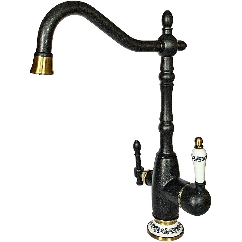 Изображение товара Смеситель Milacio Castellon Ceramic MC.514.ABR для кухонной мойки с подключением к фильтру, цвет антрацит/бронза