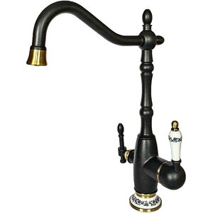 Изображение товара Смеситель Milacio Castellon Ceramic MC.514.ABR для кухонной мойки с подключением к фильтру, цвет антрацит/бронза