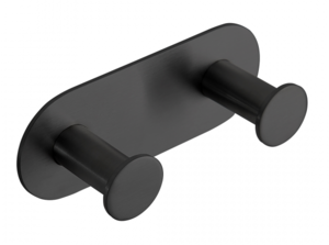 Изображение товара Вешалка Bemeta Easy 163106370 с 2 крючками, черный, настенная, металлическая