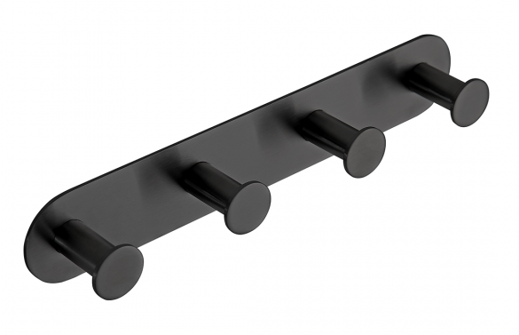 Изображение товара Вешалка Bemeta Easy 163106390 с 4 крючками настенная черная