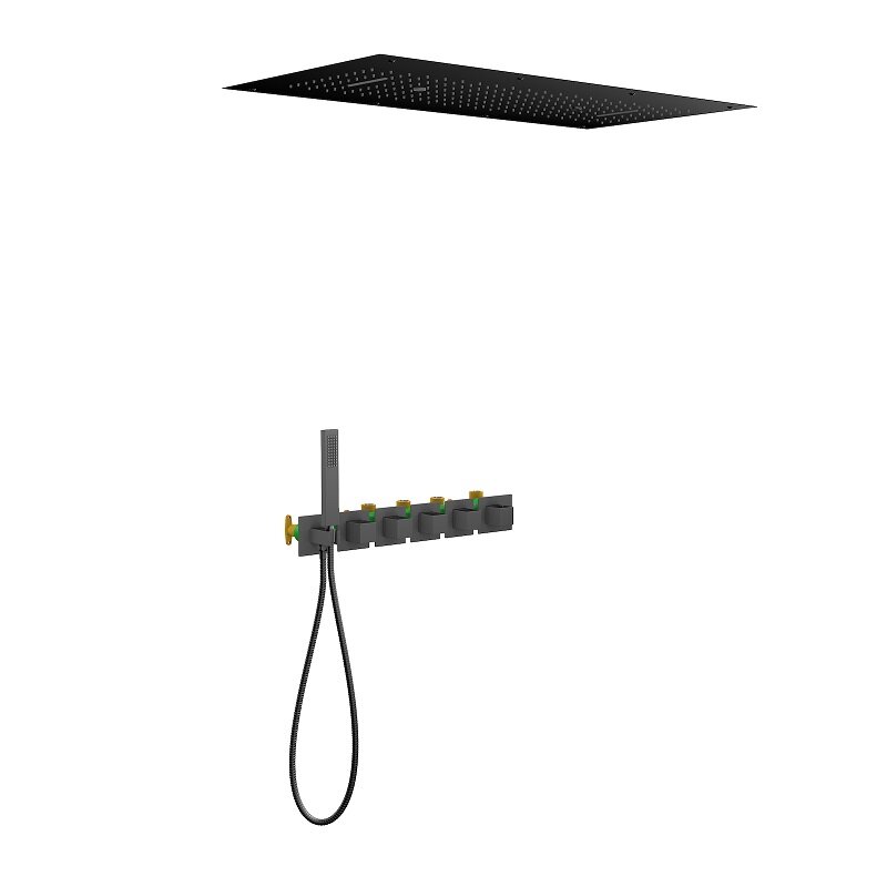 Изображение товара Душевая система Timo Petruma SX-5329/03SM термостатическая, цвет черный