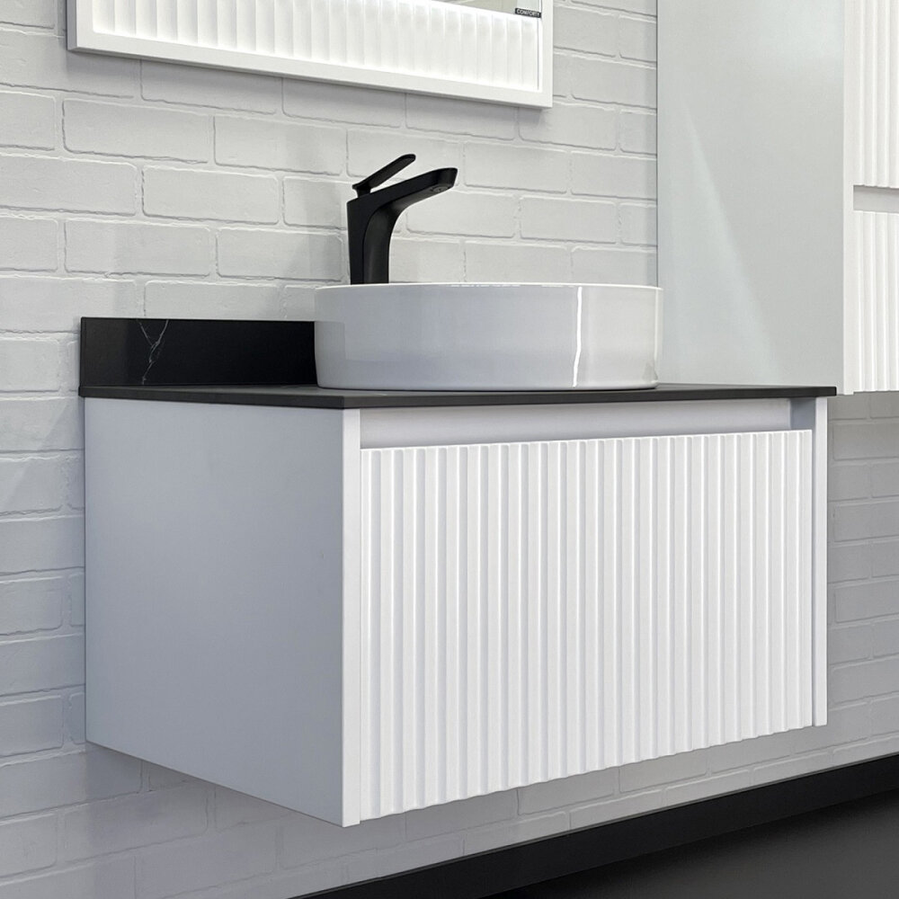 Изображение товара Тумба с раковиной Comfortу Марсель 75 см подвесная белый матовый