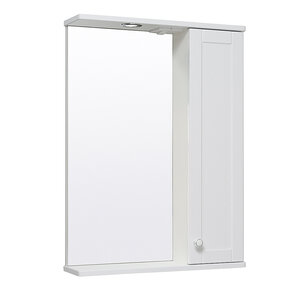 Изображение товара Зеркальный шкаф Runo Мерида 58 с подсветкой белый для ванной комнаты