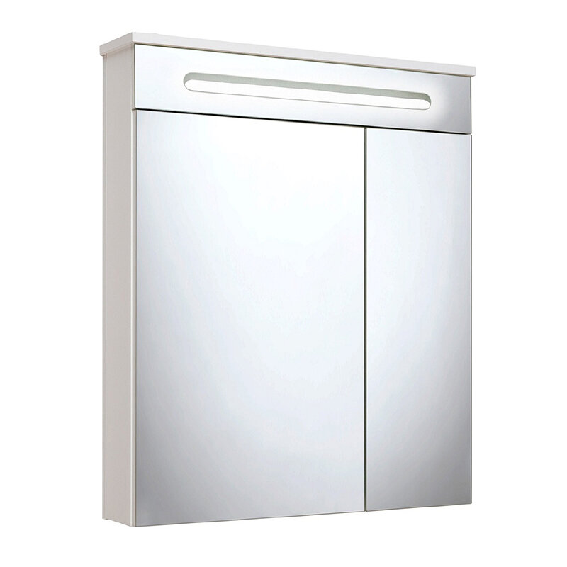 Изображение товара Зеркальный шкаф Runo Парма 60 с подсветкой белый для ванной комнаты