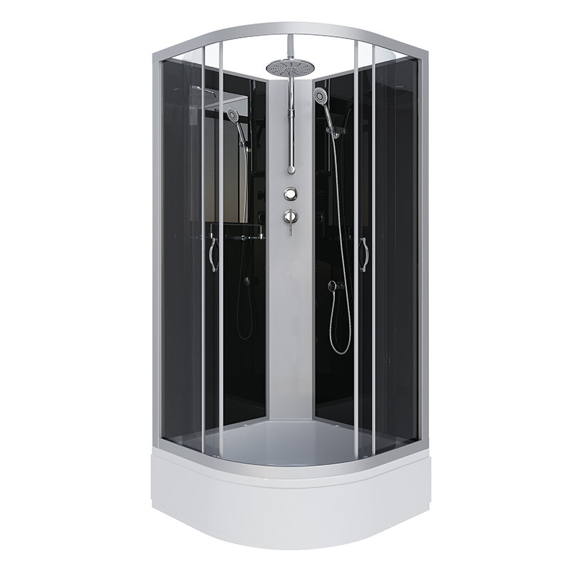 Изображение товара Душевая кабина Niagara Classic 100x100 с тонированным стеклом и тропическим душем